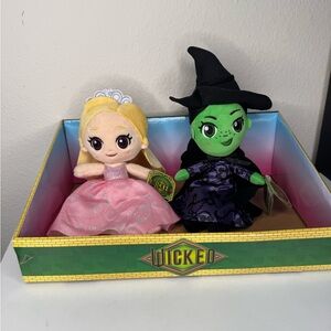 Wicked 10’Plush Elphaba Wicked Witch & Glinda The Good NEW with Display Box
